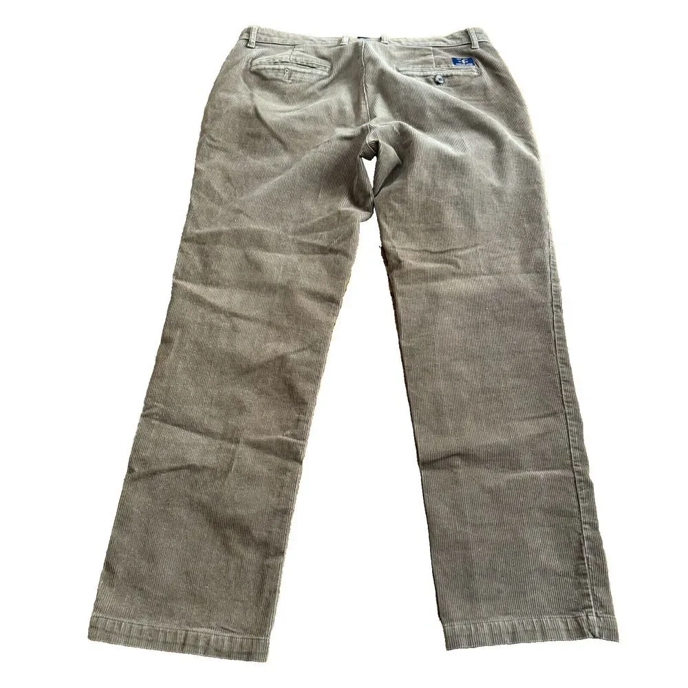 Izod‎ Corduroy Pants Mens 34x30 Brown Straight Leg Stretch Cotton Casual